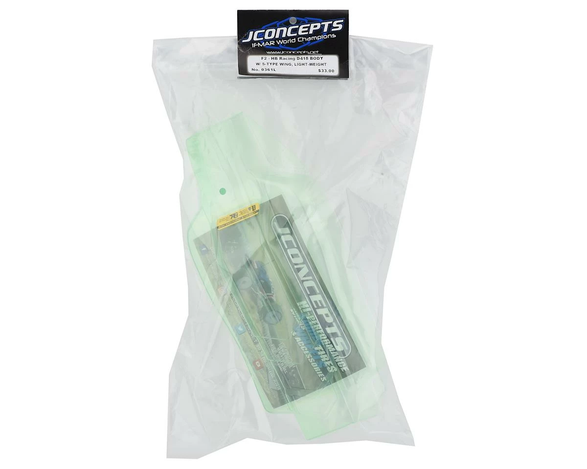 Coupon ๐ JConcepts HB D418 "F2" 1/10 Buggy Body w/6.5" Aero Wing (Clear) (Light Weight) ๐ - Image 3