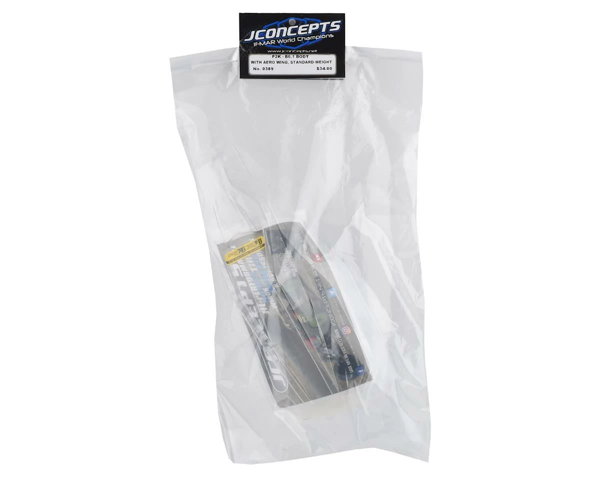 Flash Sale ⌛ JConcepts B6.1/B6.1D "P2K" Body w/6.5" Aero Wing (Clear) (Light Weight) ⌛ - Image 2