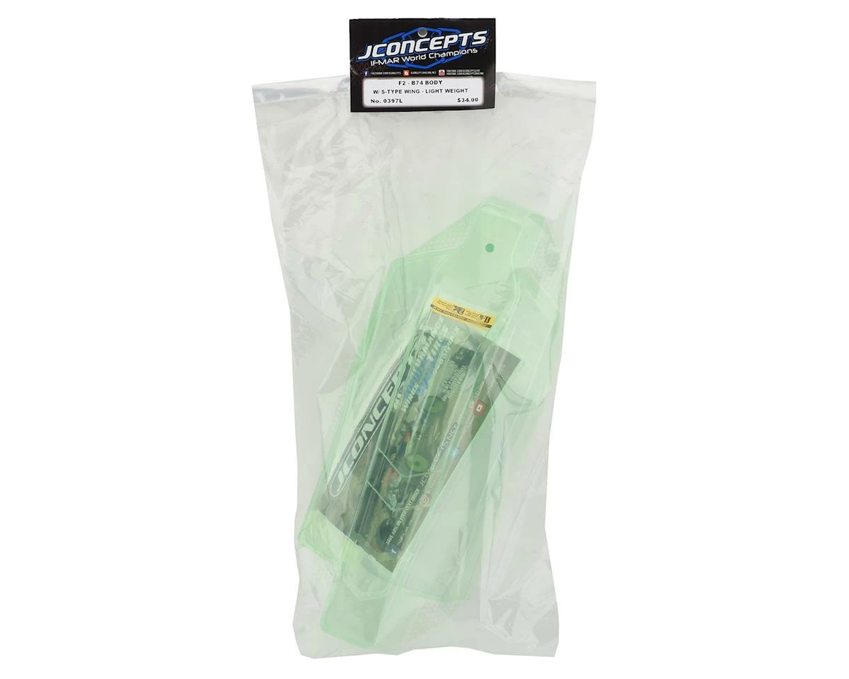 Wholesale 🎁 JConcepts RC10 B74 "F2" Body w/S-Type Wing (Clear) (Light Weight) 👏 - Image 2
