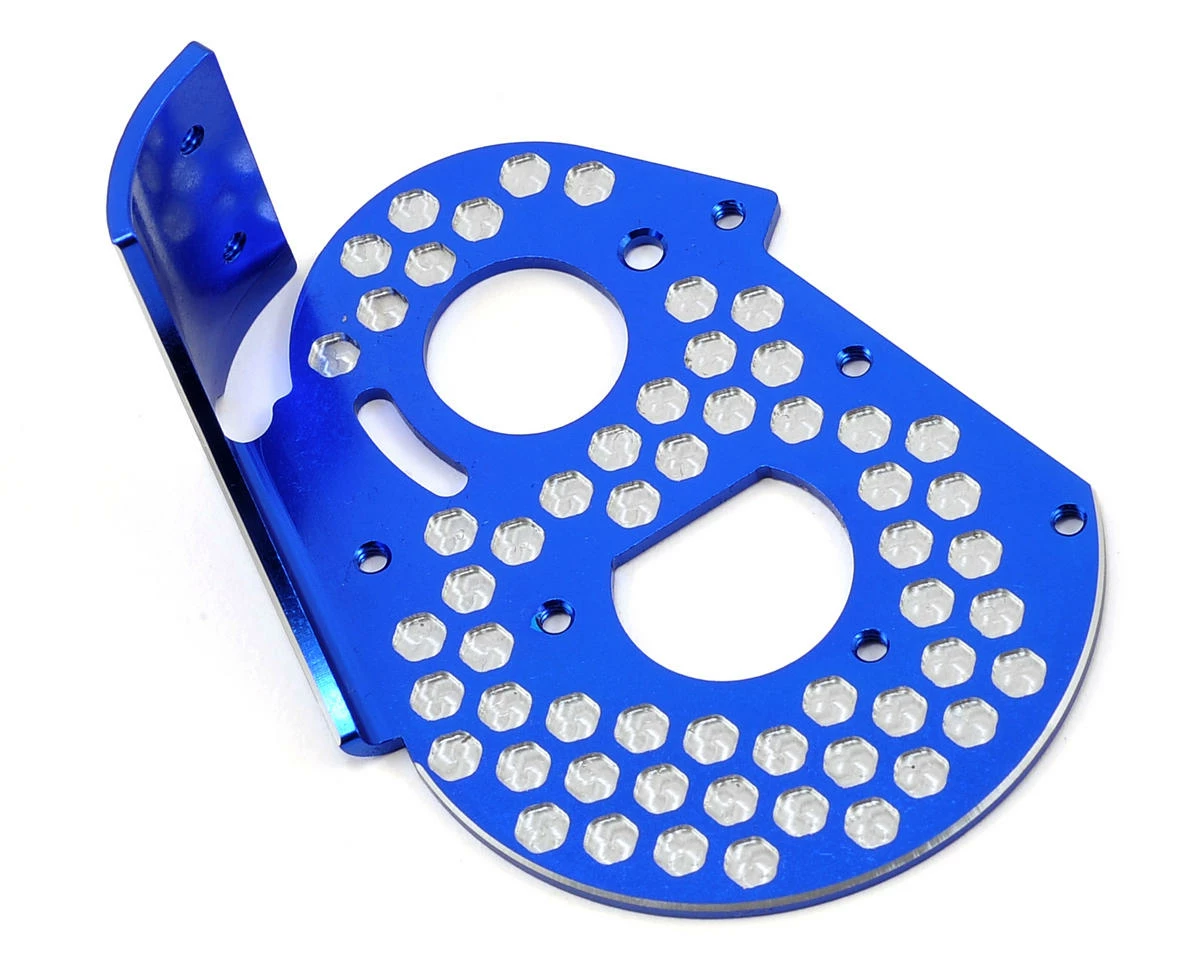 New 🥰 JConcepts RC10 Classic Aluminum Honeycomb Rear Motor Plate (Blue) 👏
