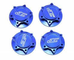 Promo ⭐ JConcepts Fin 17mm 1/8th Serrated Light Weight Wheel Nut (Blue) (4) 👏