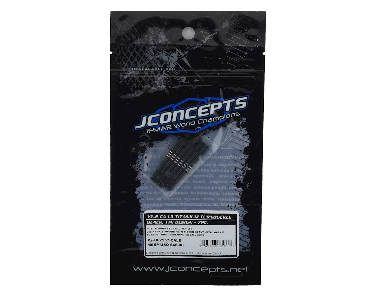 Deals ๐ JConcepts Yokomo YZ-2 CAL3 Fin Titanium Turnbuckle (Black) (6) ๐ - Image 2