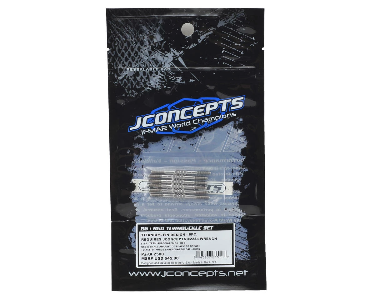 Wholesale π₯° JConcepts B6/B6D Fin Titanium Turnbuckle Set (6) β - Image 2