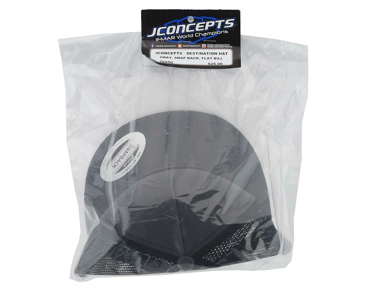 Wholesale ๐ฅฐ JConcepts Destination Snapback Flatbill Hat (Grey) (One Size Fits Most) ๐ - Image 3