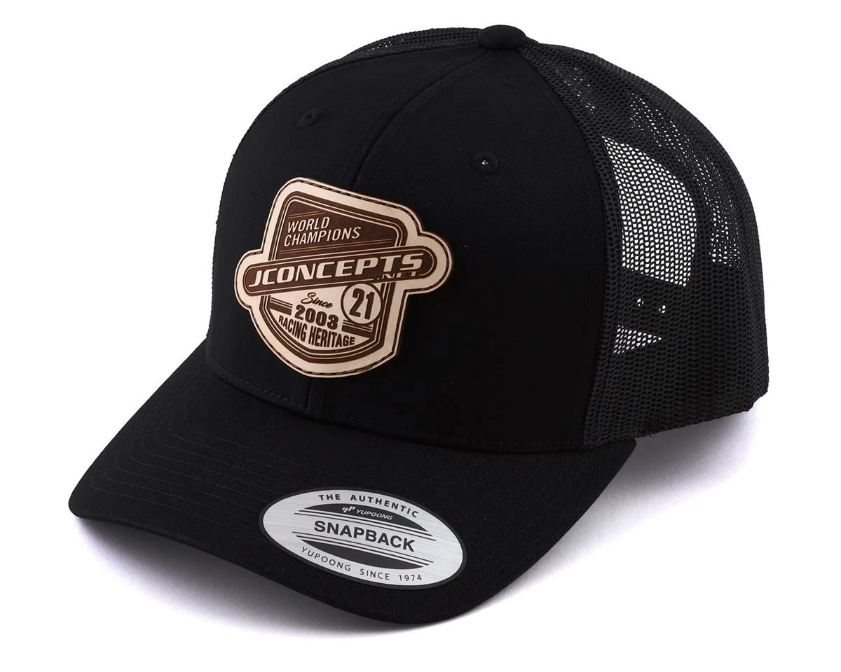 Cheap 🛒 JConcepts Heritage 21 Snapback Round Bill Hat (Black) (One Size Fits Most) 🌟