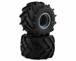 Buy 😉 JConcepts Fling Kings Pre-Mounted Monster Truck Tires (Silver) (2) (Yellow) 🧨