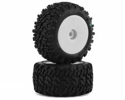 Brand new 🎁 JConcepts Mini-B/Mini-T 2.0 Scorpios Pre-Mounted Rear Tires (White) (2) (Green) 👏