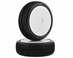 Cheap โ JConcepts Fuzz Bite LP 2.2" Pre-Mounted 4WD Front Buggy Tire (White) (2) (Pink) w/12mm Hex โญ