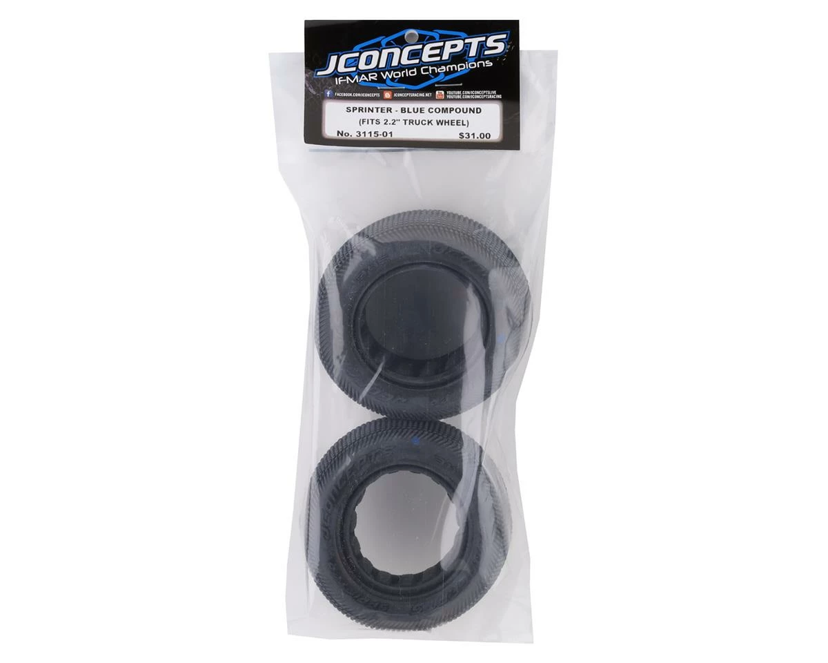 Flash Sale 😍 JConcepts Sprinter 2.2" Truck Tires (2) (Blue) 🎁 - Image 2
