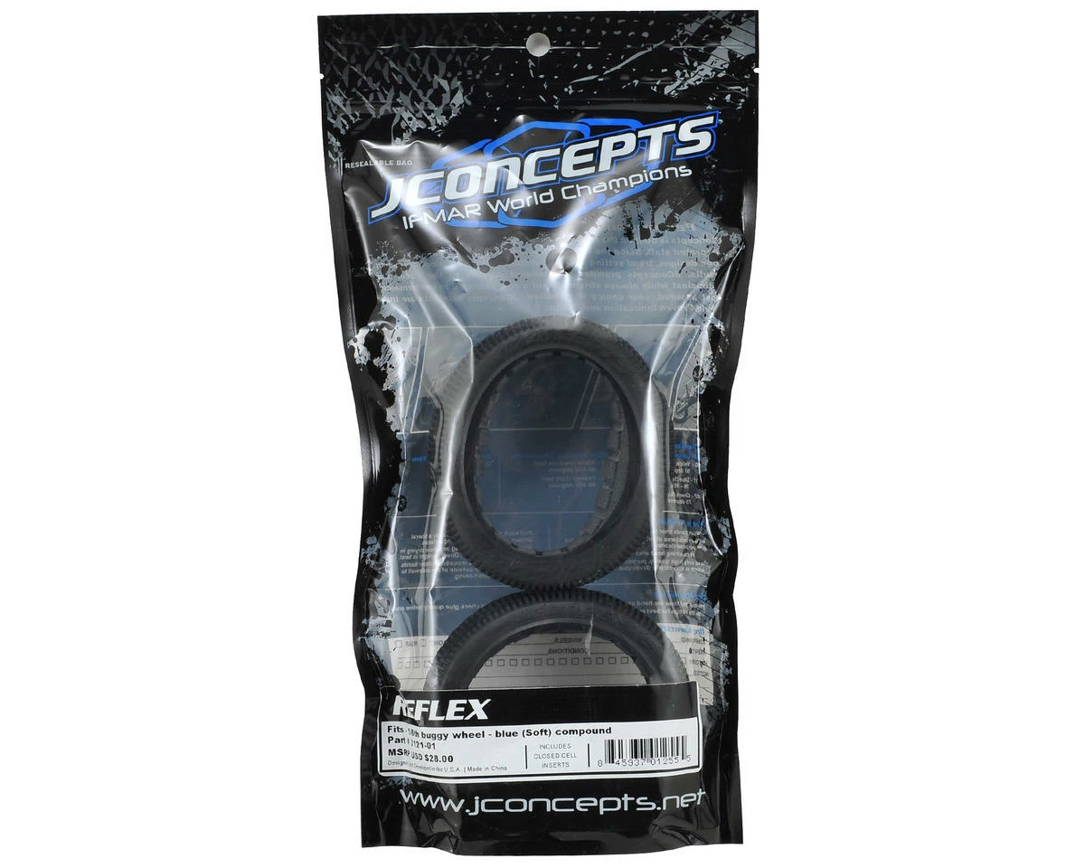 Flash Sale ⌛ JConcepts Reflex 1/8 Buggy Tires (2) (Blue) 🤩 - Image 2
