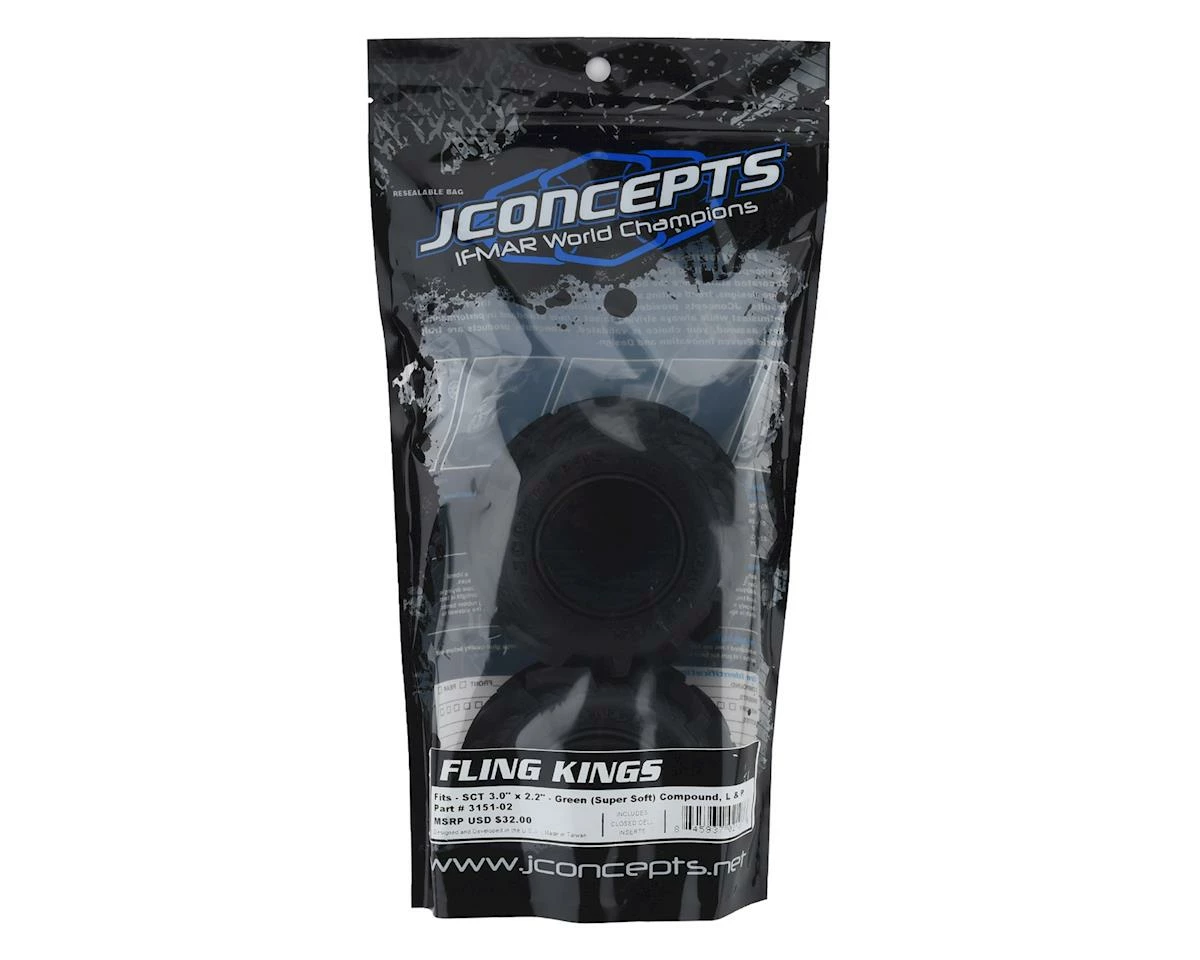 Promo ๐ JConcepts Fling King Short Course Tires (2) (Green) ๐ - Image 2