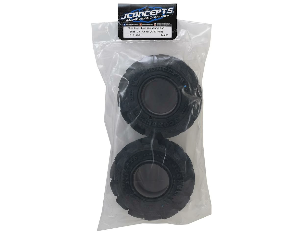 Outlet โจ JConcepts Fling King 2.6" Mega Monster Truck Tires (2) (Blue) ๐งจ - Image 2