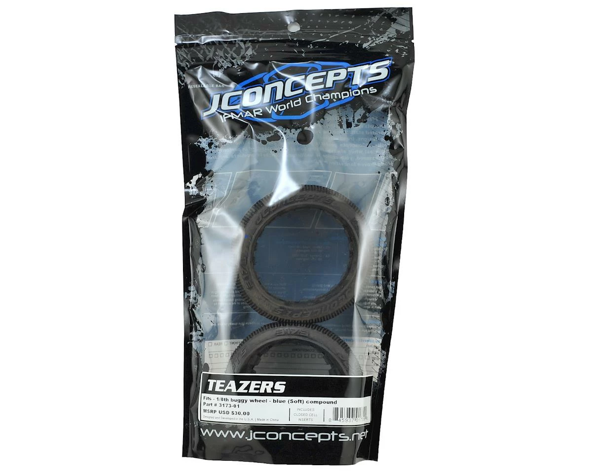 Hot Sale ⌛ JConcepts Teazers 1/8th Buggy Tires (2) (Blue) 💯 - Image 2