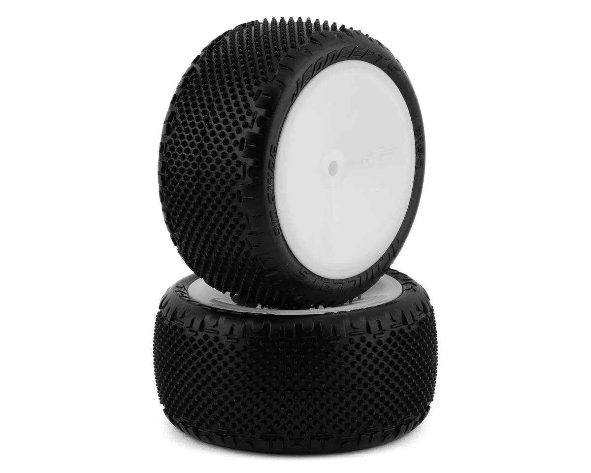 Outlet ✔️ JConcepts Pin Swag 2.2" Mounted Rear Buggy Carpet Tires (White) (2) (Pink) w/12mm Hex 😉