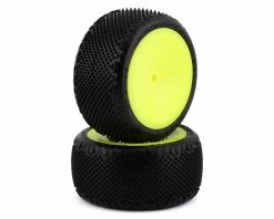 Hot Sale ⭐ JConcepts Pin Swag 2.2" Pre-Mounted Rear Buggy Carpet Tires (Yellow) (2) (Pink) w/12mm Hex 🔔