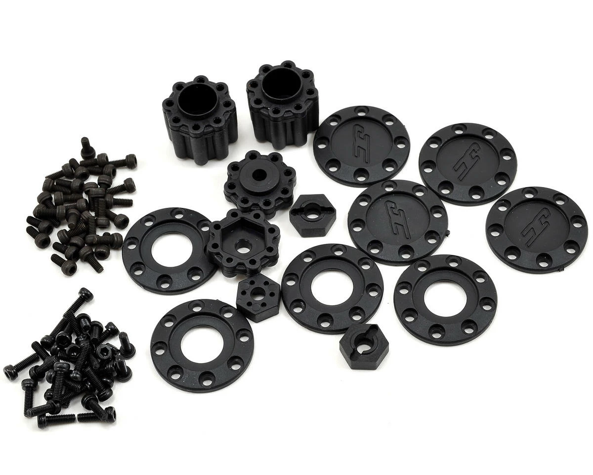 Budget ๐ JConcepts Vengeance 2.2 Rock Crawler Wheels (4) (Black/Chrome) w/Caps & Adapters ๐ - Image 3