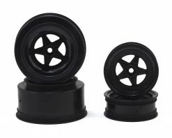 Brand new ⭐ JConcepts Startec Street Eliminator Drag Racing Wheels (Black) w/12mm Hex (2x Rear SCT Wheels & 2x Front Buggy Wheels) 💯