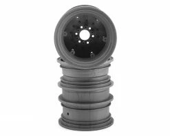 Budget 🤩 JConcepts Krimson Dually 2.6" Dual Truck Wheels (Grey/Silver) (2) w/Adaptors & Covers 🔔