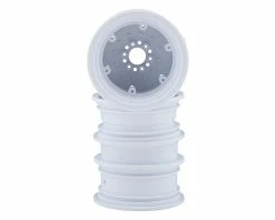 Promo 👍 JConcepts Krimson Dually 2.6" Dual Truck Wheels w/Adaptors & Covers (White) (2) 🔥