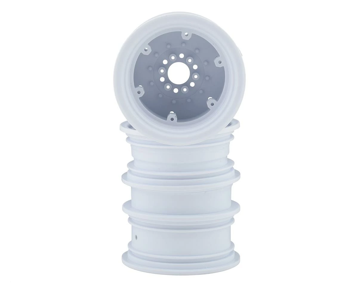 Promo 👍 JConcepts Krimson Dually 2.6" Dual Truck Wheels w/Adaptors & Covers (White) (2) 🔥