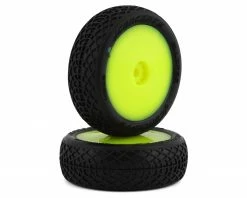 Best Sale ❤️ JConcepts Mini-B Ellipse Pre-Mounted Front Tires (Yellow) (2) (Green) 😀