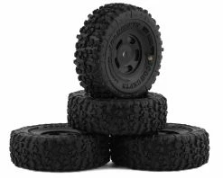 Cheap 🌟 JConcepts Landmines 1.0" Pre-Mounted Tires w/Glide 5 Wheels (Black) (4) (Gold) w/7mm Hex 🔥